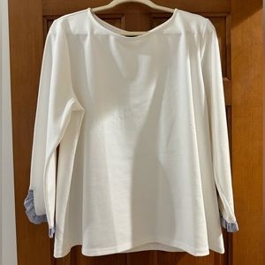 Ann Taylor top with pinstripe sleeve detail, size XL
